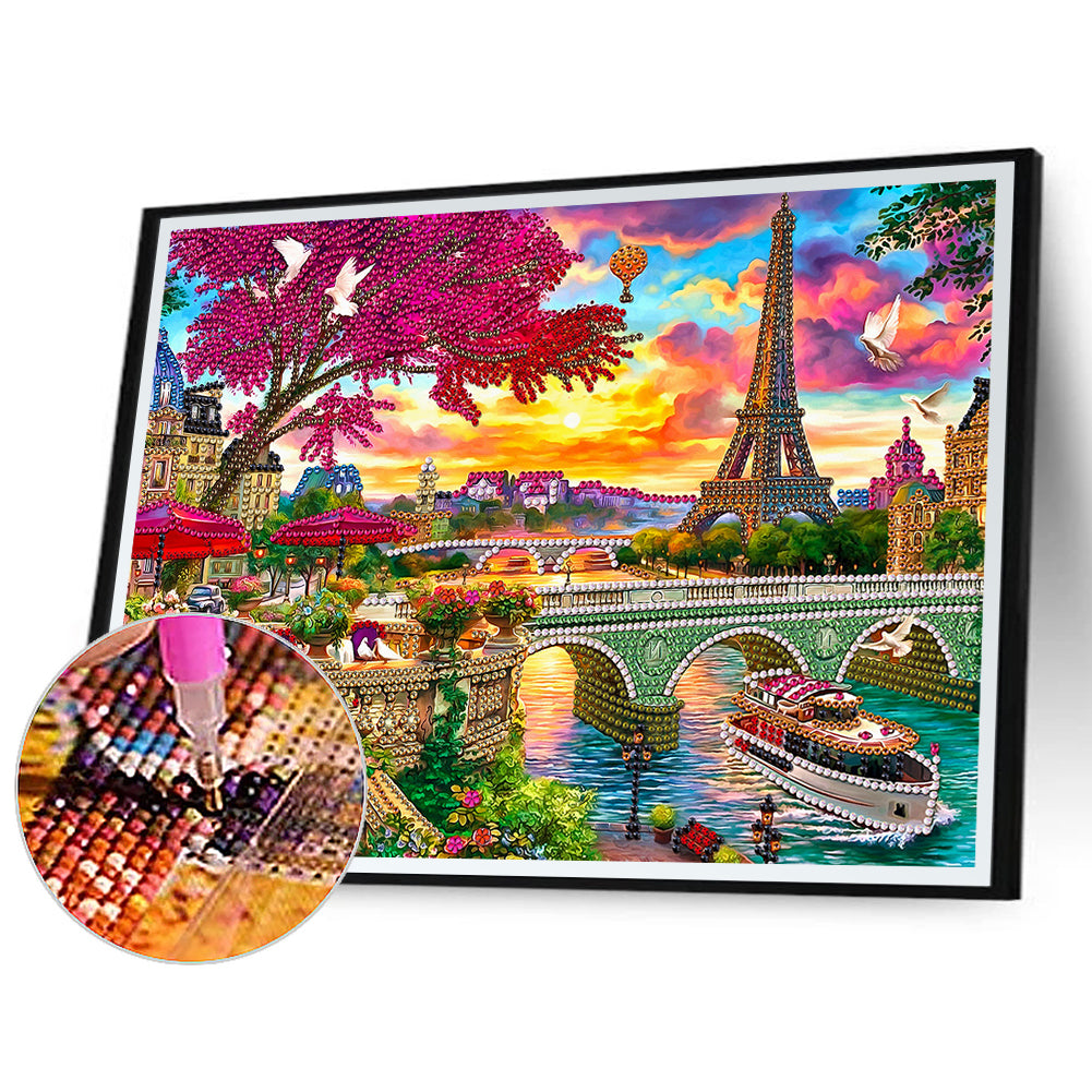 Eiffel Tower - Special Shaped Drill Diamond Painting 40*30CM