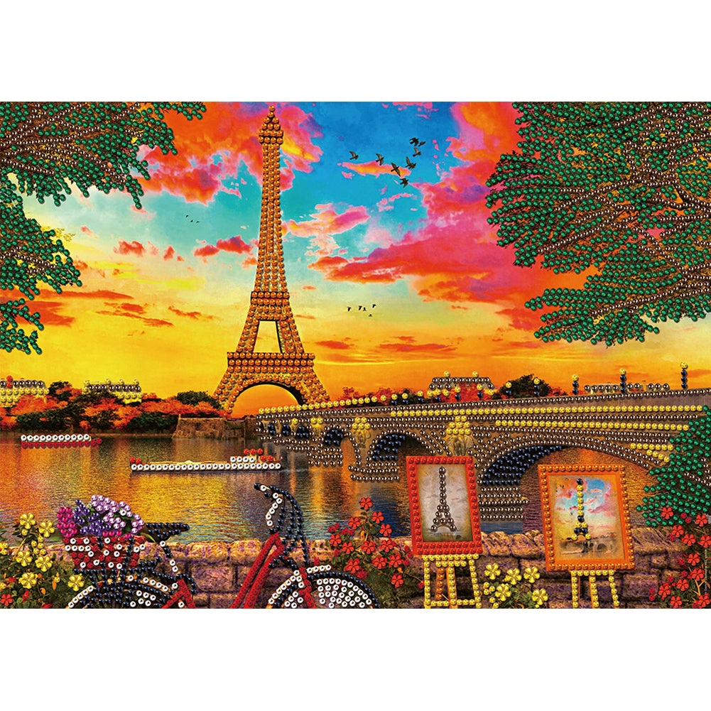Eiffel Tower - Special Shaped Drill Diamond Painting 40*30CM