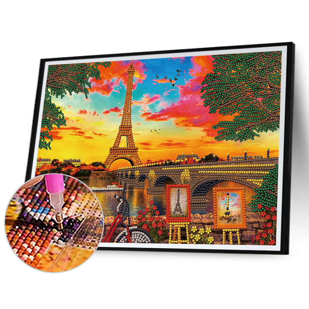 Eiffel Tower - Special Shaped Drill Diamond Painting 40*30CM
