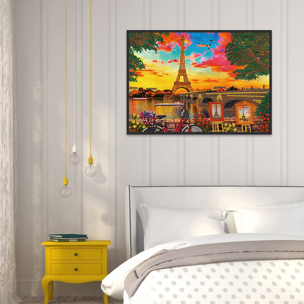 Eiffel Tower - Special Shaped Drill Diamond Painting 40*30CM