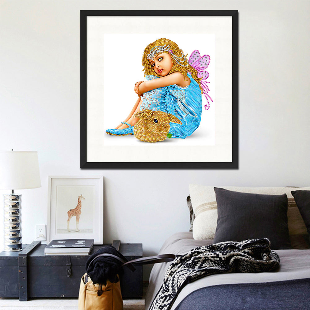 Cute Girl - Special Shaped Drill Diamond Painting 30*30CM