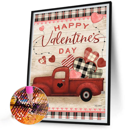 Valentine'S Day Red Car - Full Round Drill Diamond Painting 30*40CM