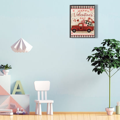 Valentine'S Day Red Car - Full Round Drill Diamond Painting 30*40CM