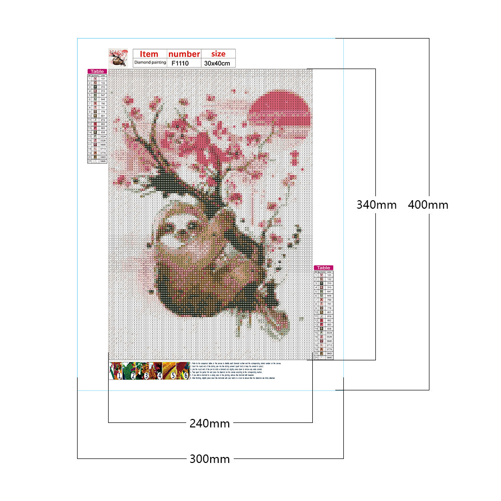 Sloth - Full Square Drill Diamond Painting 30*40CM