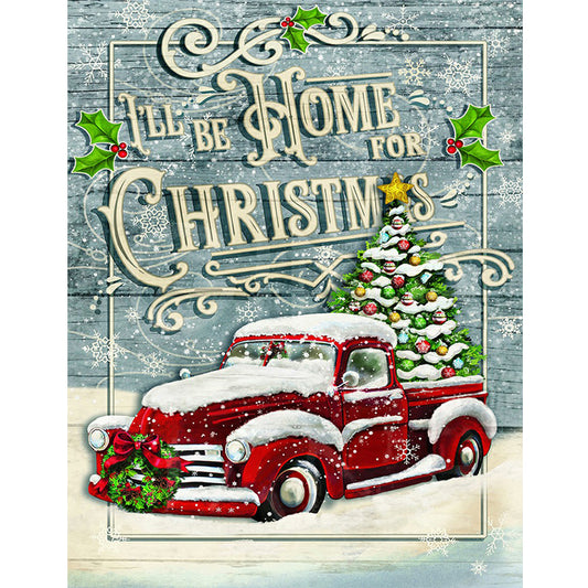 Christmas Car - Full Square Drill Diamond Painting 30*40CM