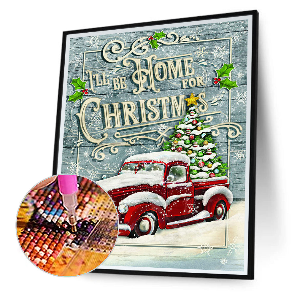 Christmas Car - Full Square Drill Diamond Painting 30*40CM