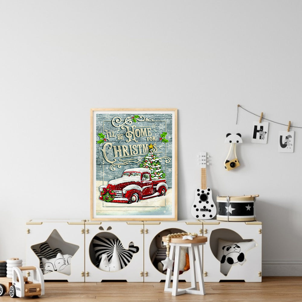 Christmas Car - Full Square Drill Diamond Painting 30*40CM