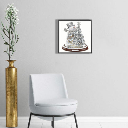 Christmas Snowman - Full Round Drill Diamond Painting 30*30CM