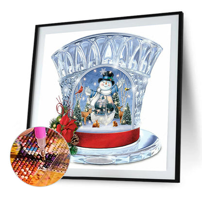 Christmas Snowman - Full Round Drill Diamond Painting 30*30CM