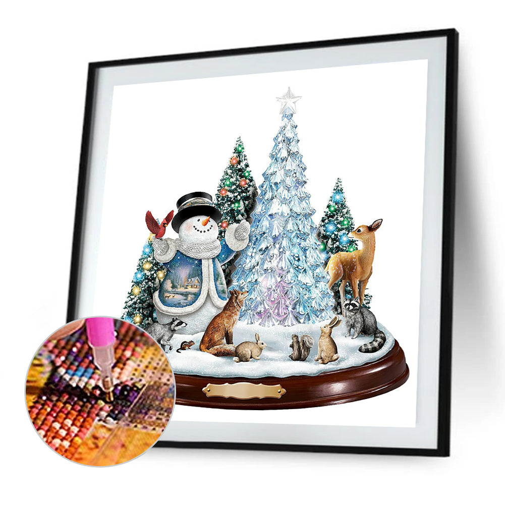 Christmas Snowman - Full Round Drill Diamond Painting 30*30CM