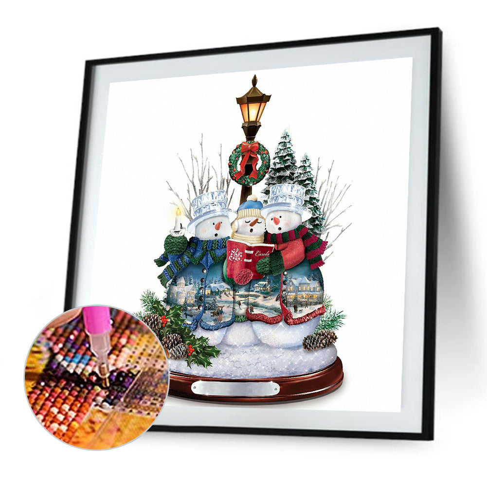 Christmas Snowman - Full Round Drill Diamond Painting 30*30CM