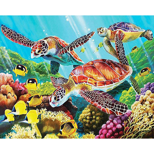 Sea Turtle - Full Square Drill Diamond Painting 50*40CM