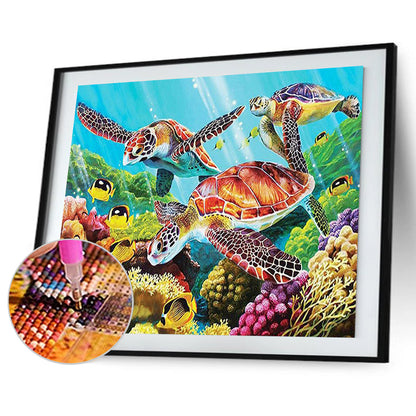 Sea Turtle - Full Square Drill Diamond Painting 50*40CM