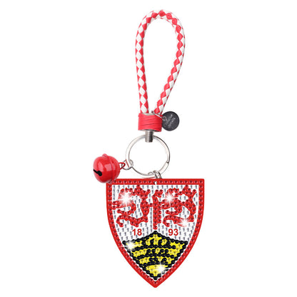 DIY Car Keychain Handmade Double Sided Rhinestone Pendant for Men Women Boy Girl