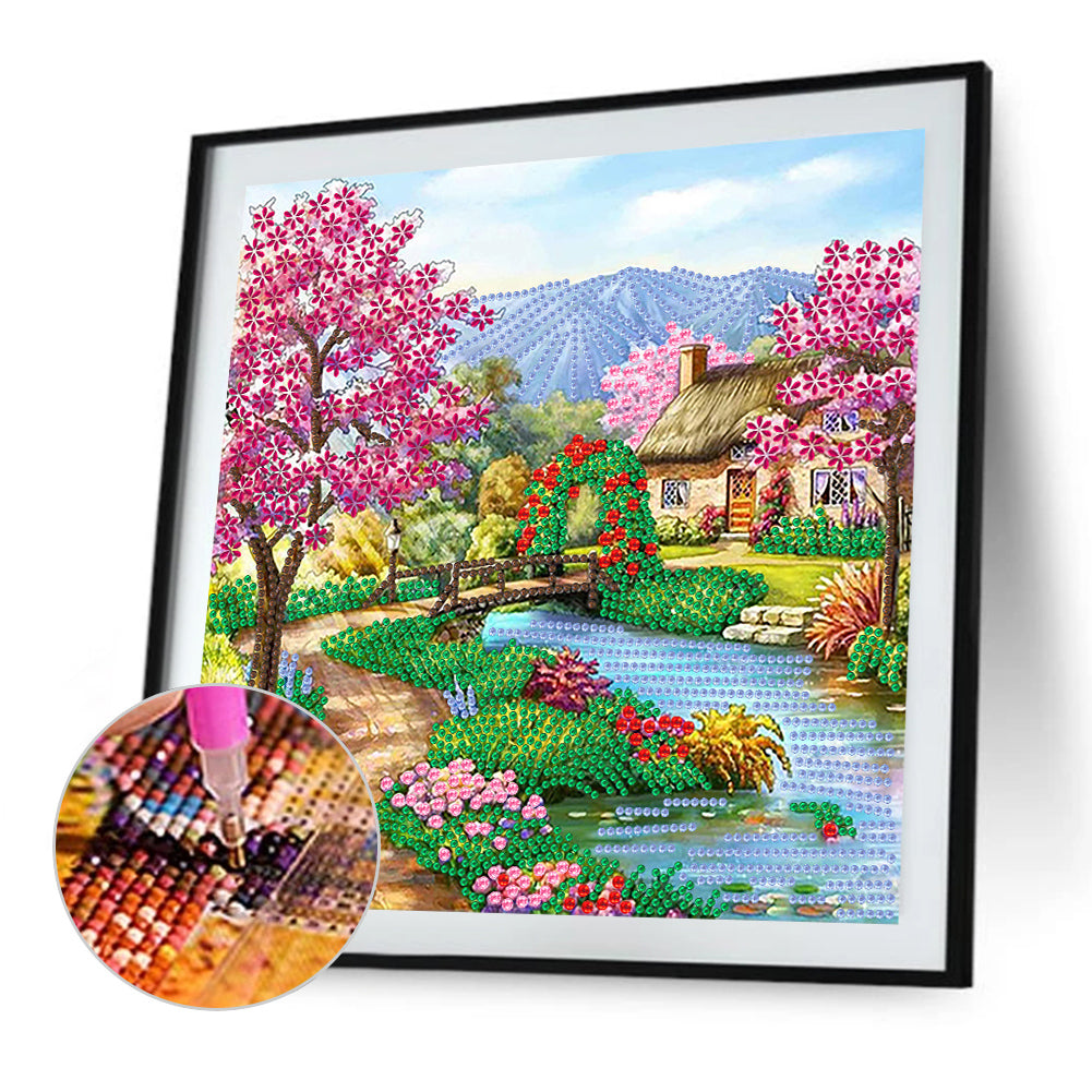 Garden Cottage - Special Shaped Drill Diamond Painting 30*30CM