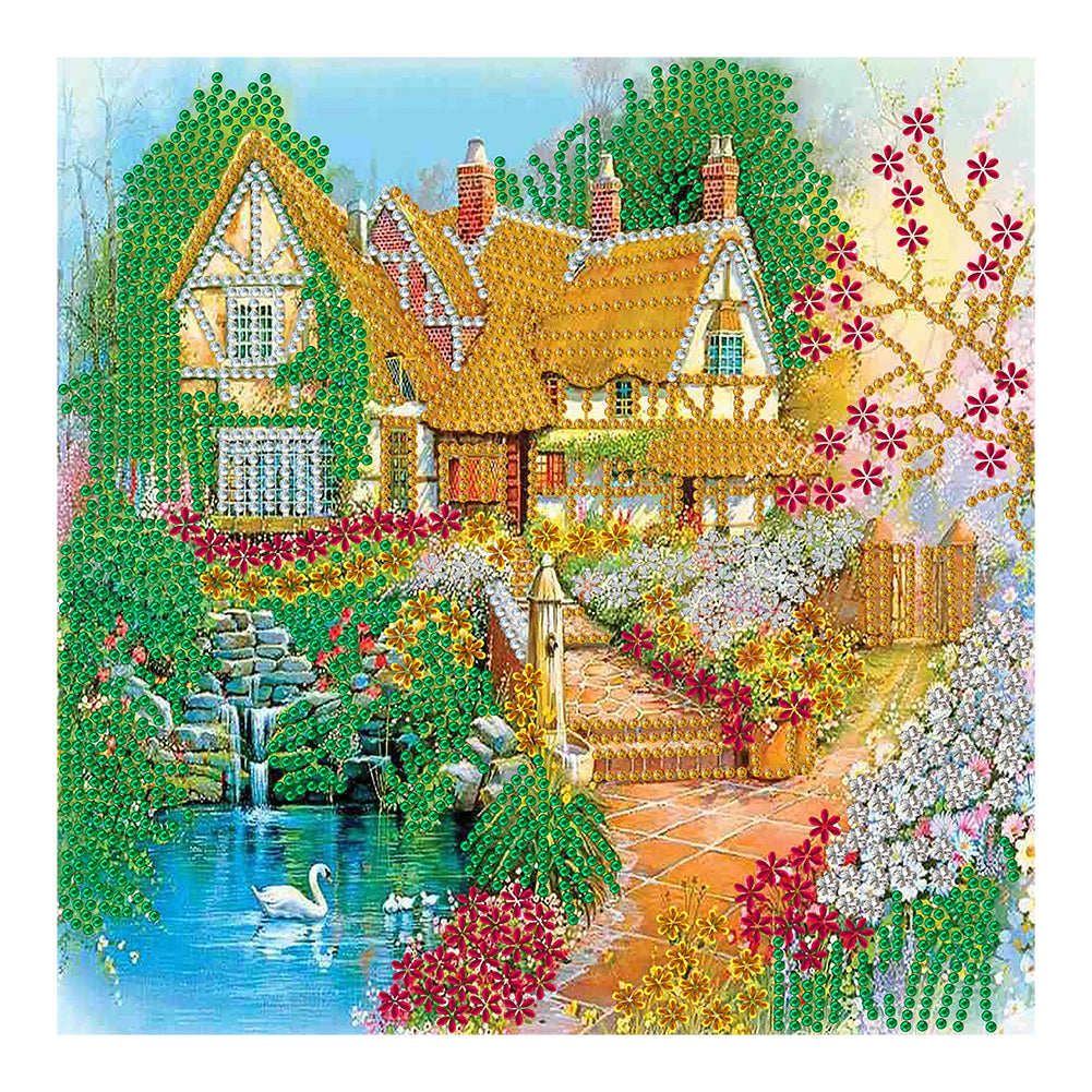 Garden Cottage - Special Shaped Drill Diamond Painting 30*30CM