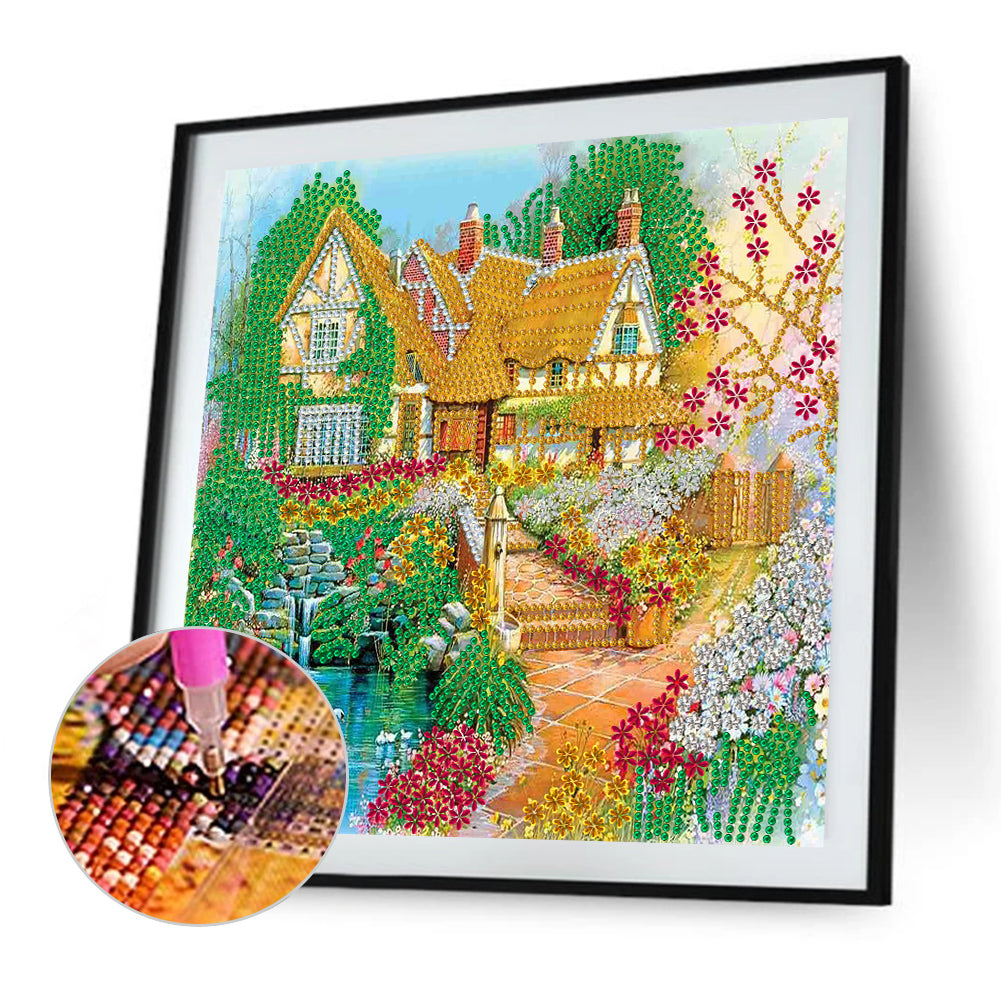 Garden Cottage - Special Shaped Drill Diamond Painting 30*30CM