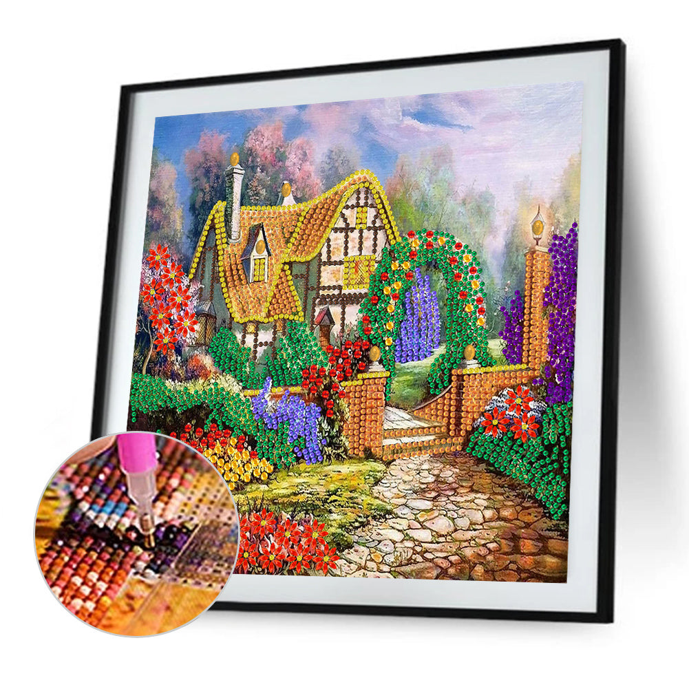 Garden Cottage - Special Shaped Drill Diamond Painting 30*30CM