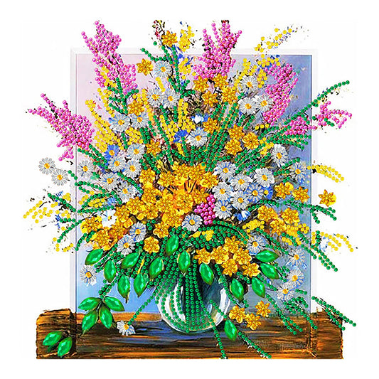 Colorful Vase - Special Shaped Drill Diamond Painting 30*30CM