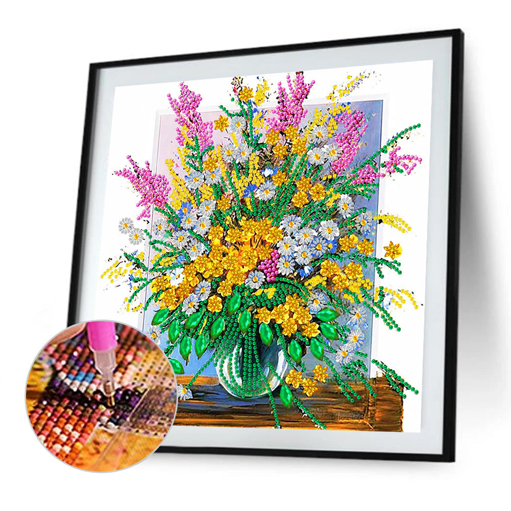 Colorful Vase - Special Shaped Drill Diamond Painting 30*30CM