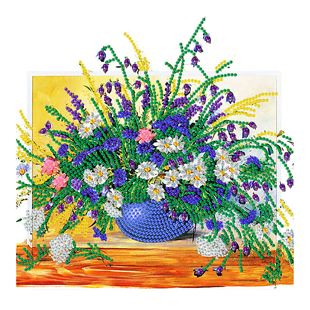 Colorful Vase - Special Shaped Drill Diamond Painting 30*30CM