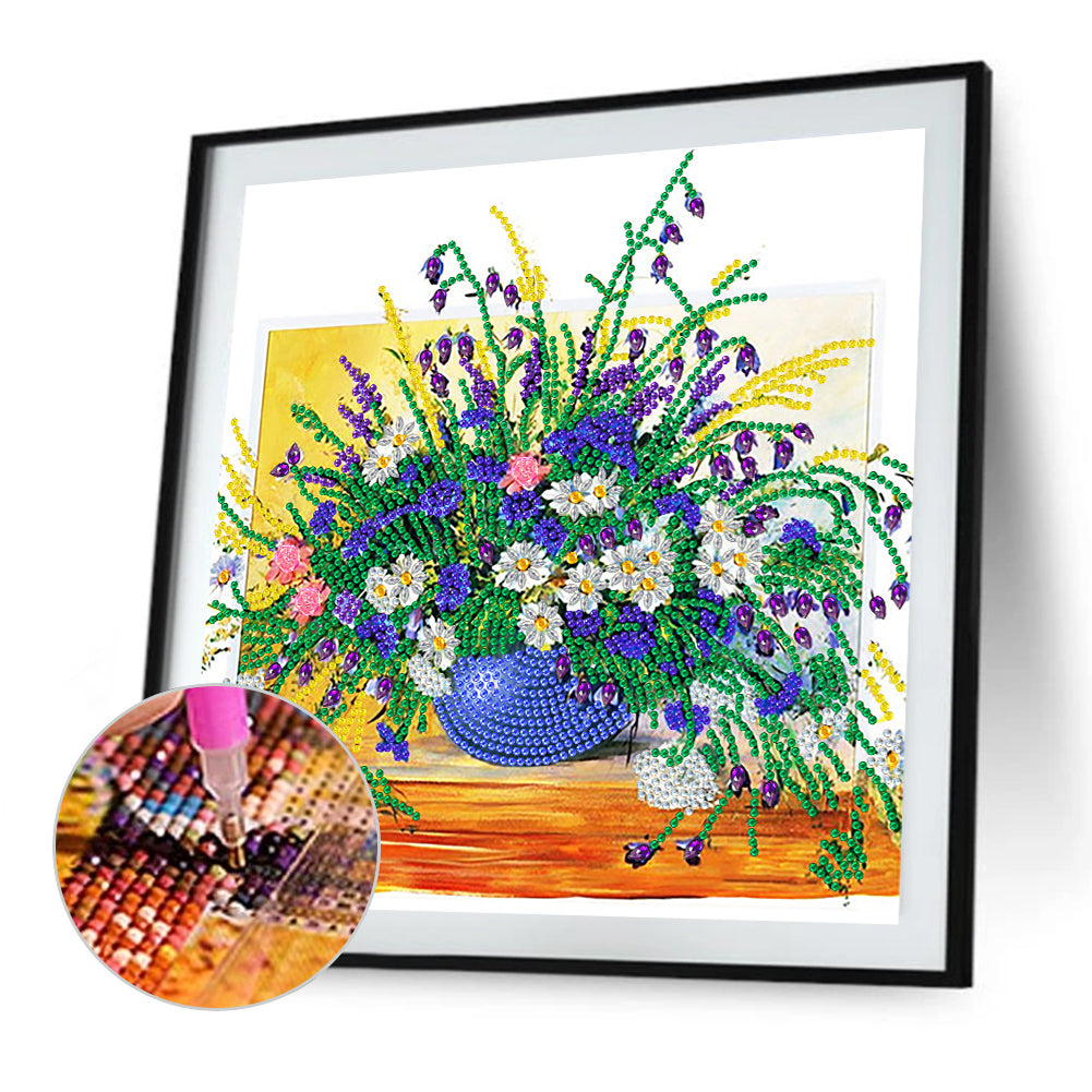 Colorful Vase - Special Shaped Drill Diamond Painting 30*30CM