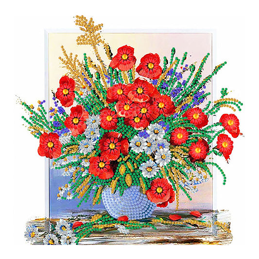 Colorful Vase - Special Shaped Drill Diamond Painting 30*30CM