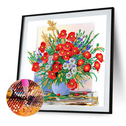 Colorful Vase - Special Shaped Drill Diamond Painting 30*30CM