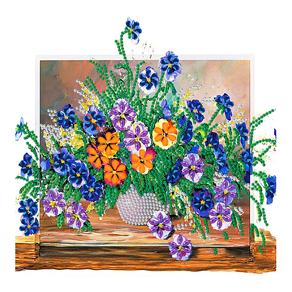 Colorful Vase - Special Shaped Drill Diamond Painting 30*30CM