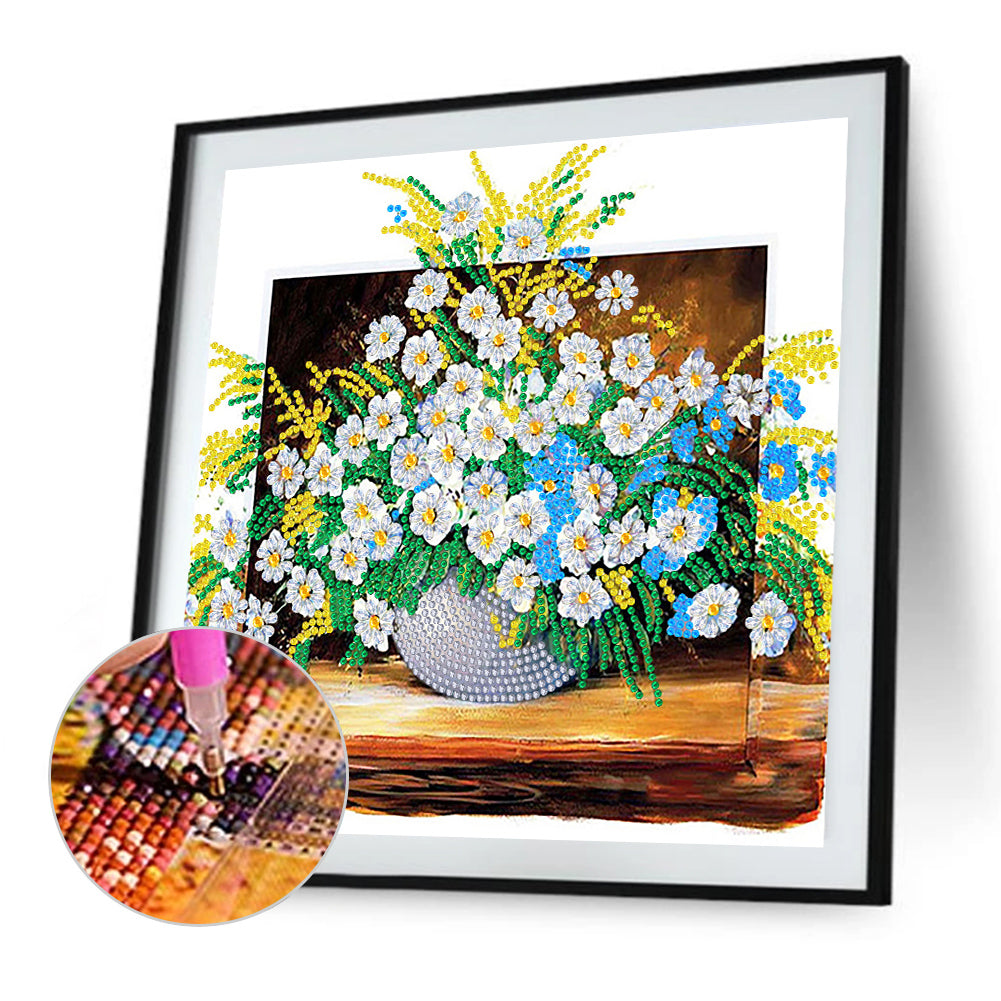 Colorful Vase - Special Shaped Drill Diamond Painting 30*30CM