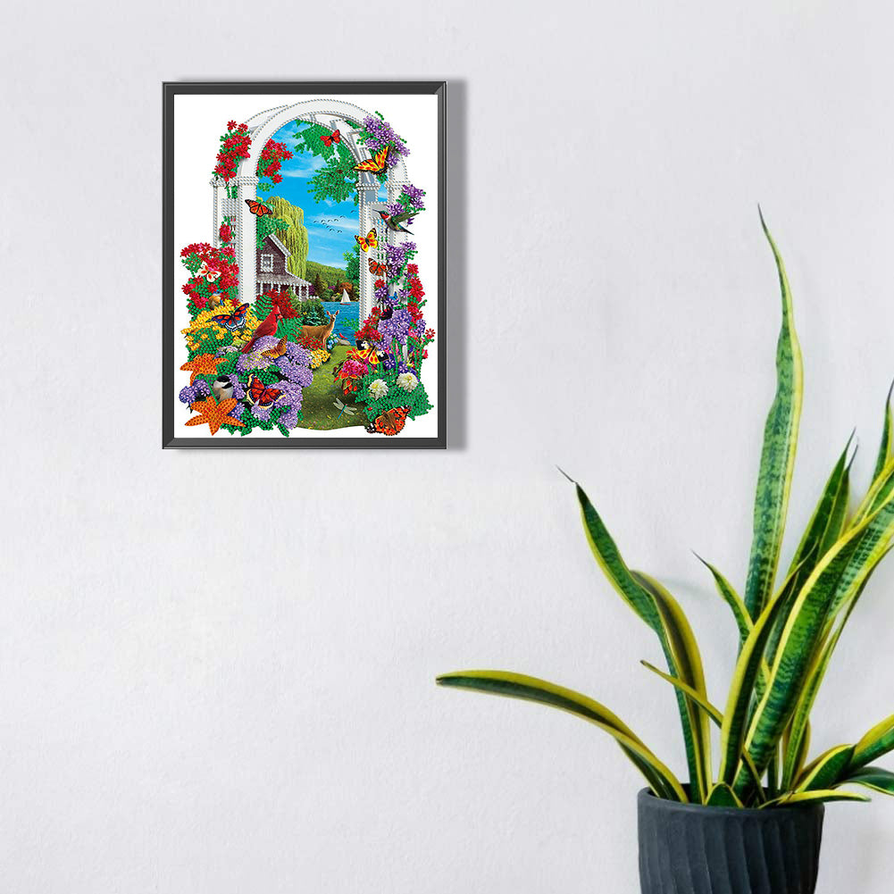 Garden - Special Shaped Drill Diamond Painting 30*40CM