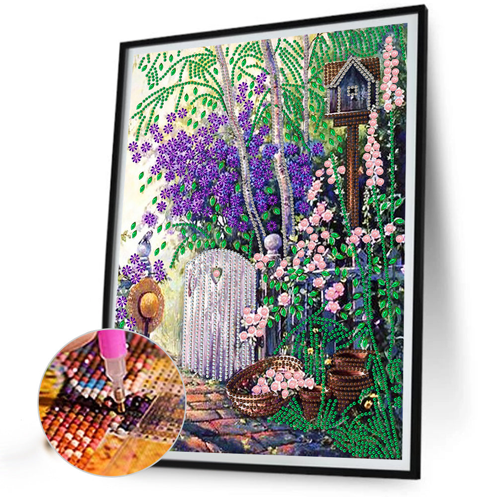 Garden - Special Shaped Drill Diamond Painting 30*40CM