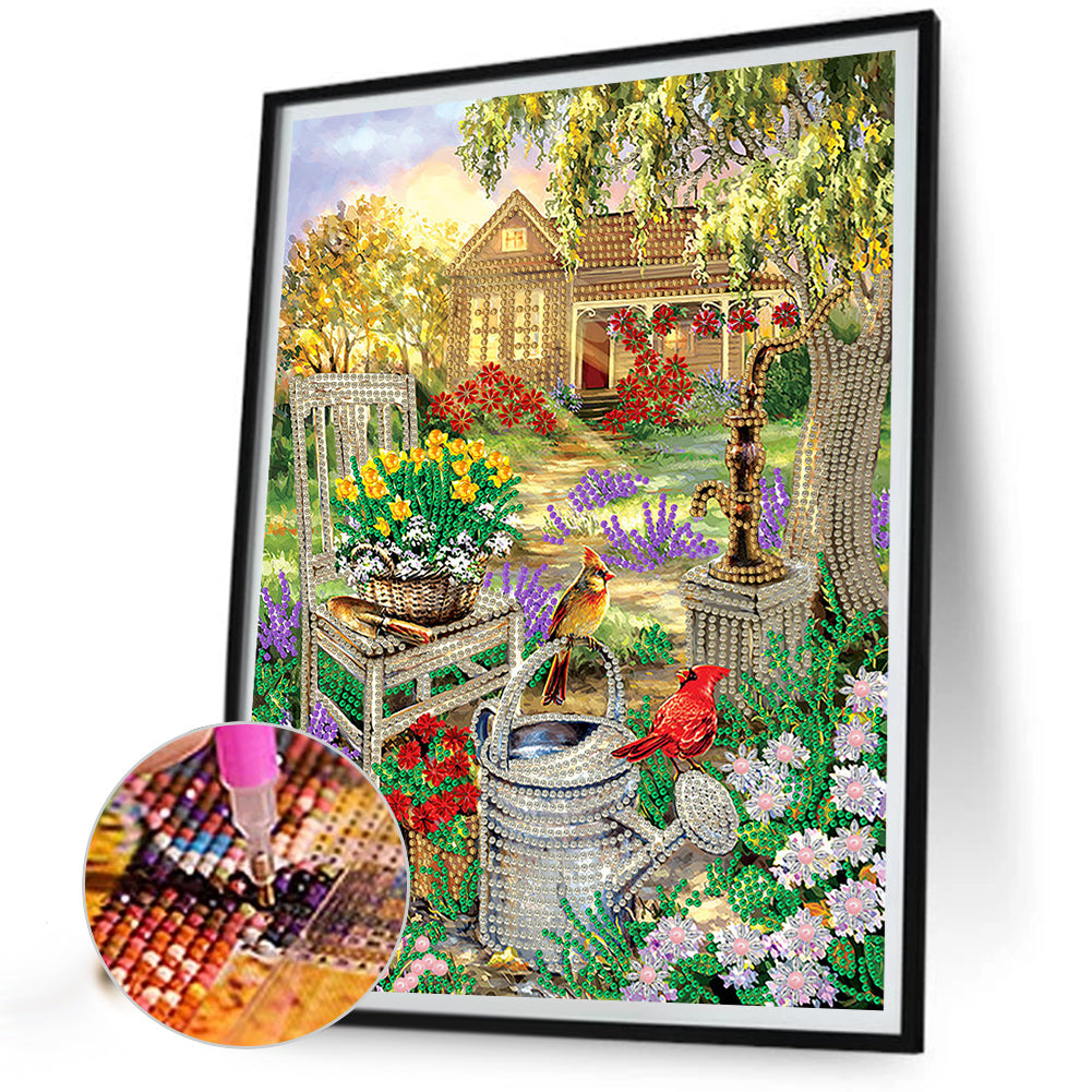 Garden - Special Shaped Drill Diamond Painting 30*40CM