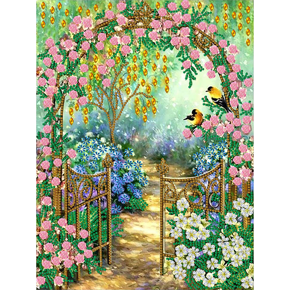 Garden - Special Shaped Drill Diamond Painting 30*40CM