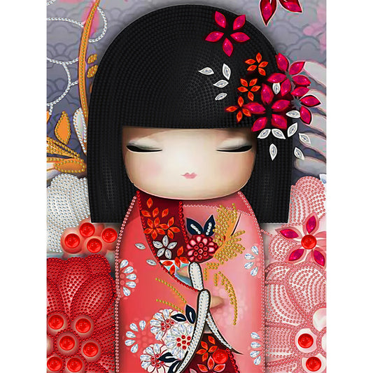 Kimono Doll - Special Shaped Drill Diamond Painting 30*40CM