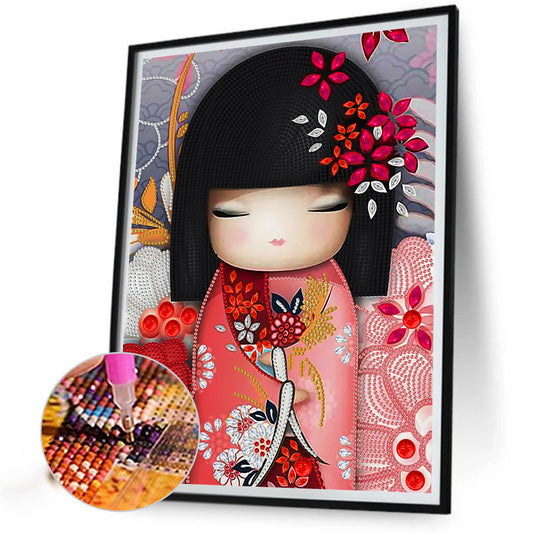 Kimono Doll - Special Shaped Drill Diamond Painting 30*40CM