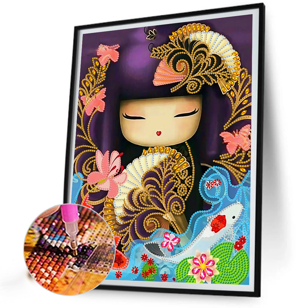 Kimono Doll - Special Shaped Drill Diamond Painting 30*40CM