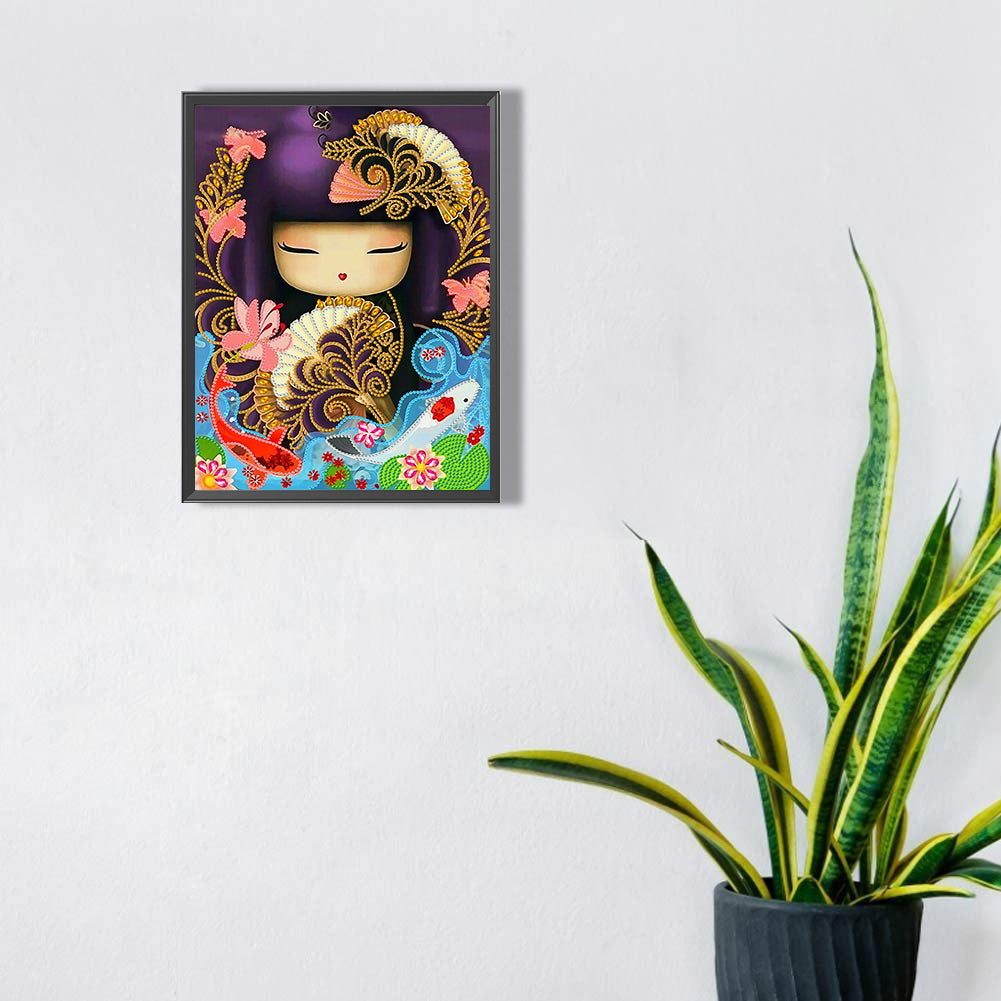 Kimono Doll - Special Shaped Drill Diamond Painting 30*40CM