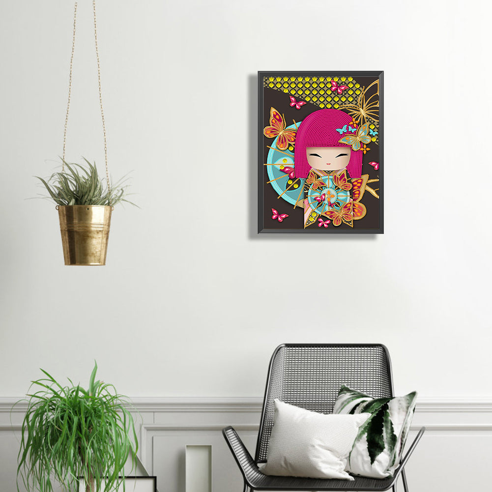 Kimono Doll - Special Shaped Drill Diamond Painting 30*40CM