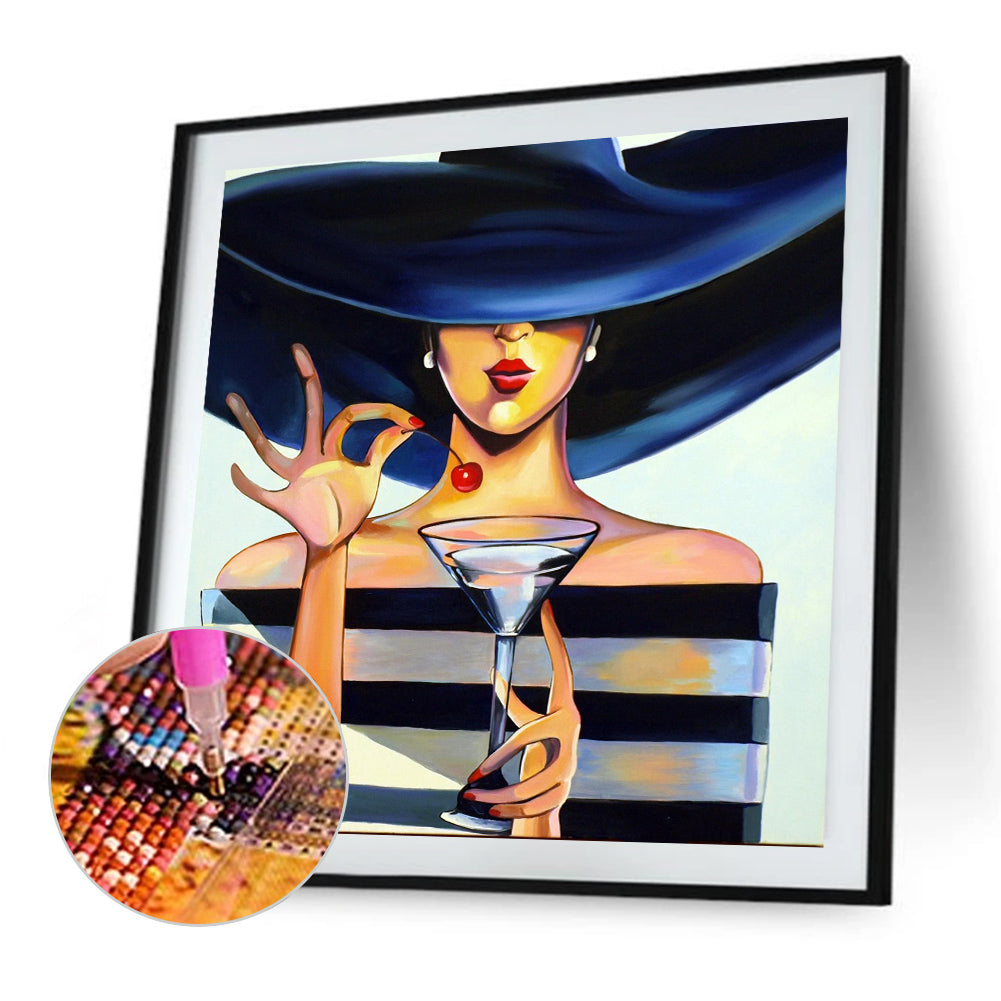 Temperament Woman - Full Round Drill Diamond Painting 30*30CM