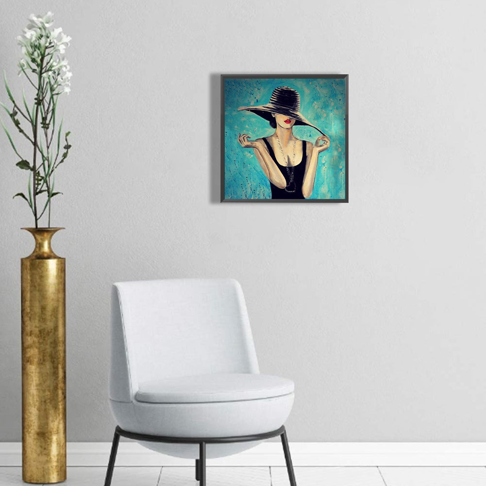 Temperament Woman - Full Round Drill Diamond Painting 30*30CM