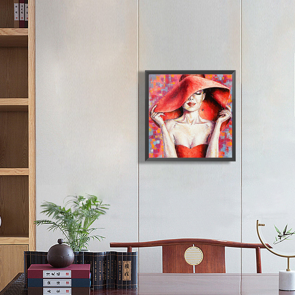 Temperament Woman - Full Round Drill Diamond Painting 30*30CM