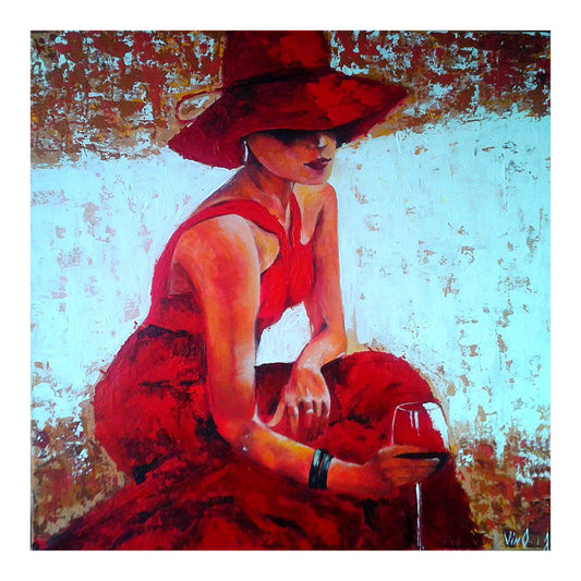 Temperament Woman - Full Round Drill Diamond Painting 30*30CM