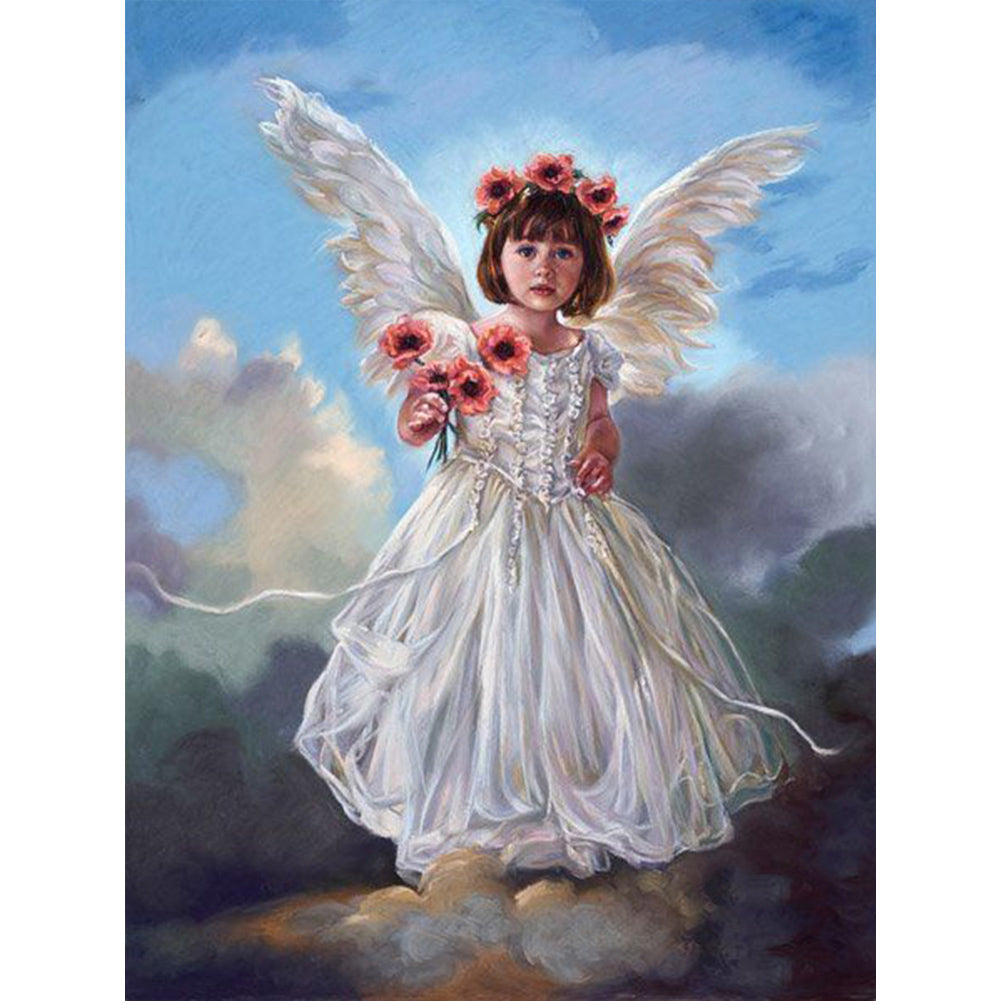 Angel Little Girl - Full Round Drill Diamond Painting 30*40CM