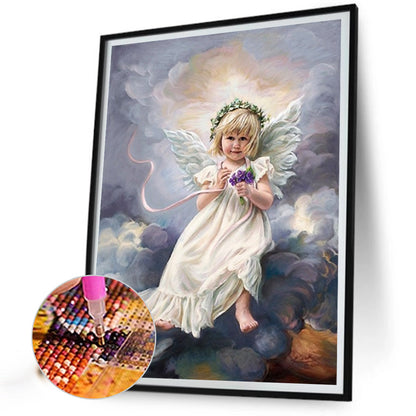 Angel Little Girl - Full Round Drill Diamond Painting 30*40CM