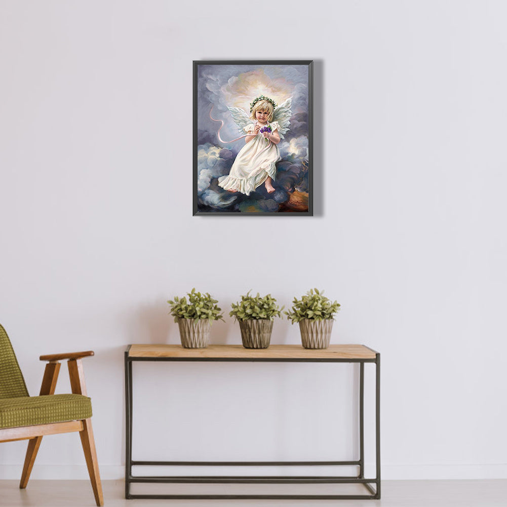 Angel Little Girl - Full Round Drill Diamond Painting 30*40CM