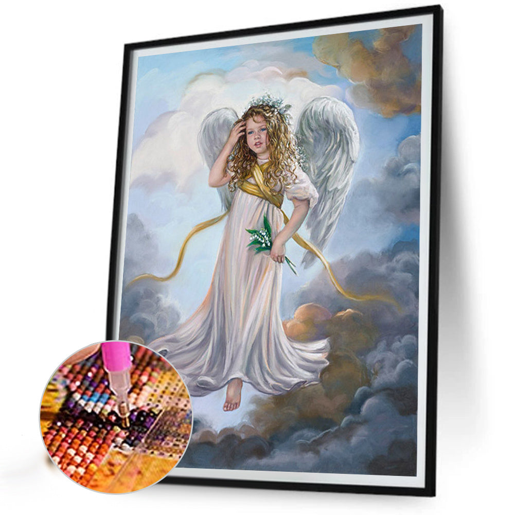 Angel Little Girl - Full Round Drill Diamond Painting 30*40CM