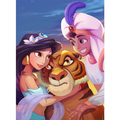 Disney Aladdin And Princess Jasmine - Full Round Drill Diamond Painting 30*40CM