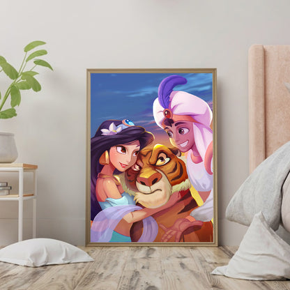Disney Aladdin And Princess Jasmine - Full Round Drill Diamond Painting 30*40CM