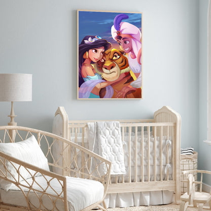 Disney Aladdin And Princess Jasmine - Full Round Drill Diamond Painting 30*40CM